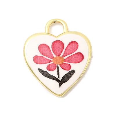Printed Brass Pendants KK-K274-08G-1