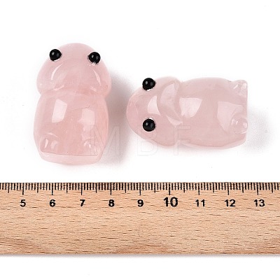 Natural Rose Quartz Monster Figurines DJEW-N003-01I-1