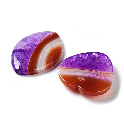 Natural Agate Dyed Pendants G-P511-03-1