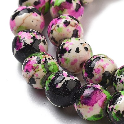 Synthetic Turquoise Dyed Beads Strands G-E594-24P-1