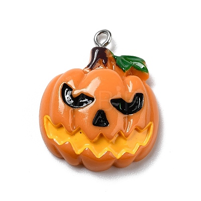 Halloween Opaque Resin Pendants RESI-B011-08-1