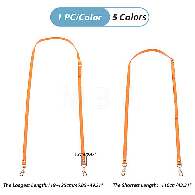   5Pcs 5 Colors Adjustable PU Leather Bag Handles DIY-PH0013-91-1