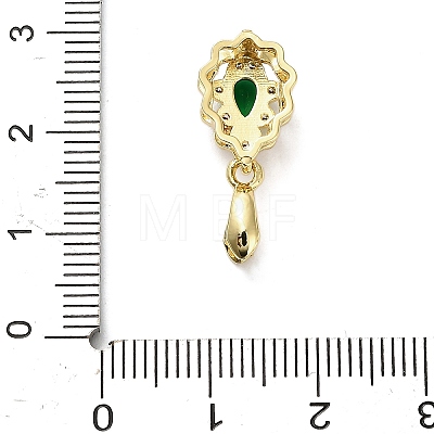 Brass Micro Pave Cubic Zirconia Pinch Bails KK-L229-027G-1