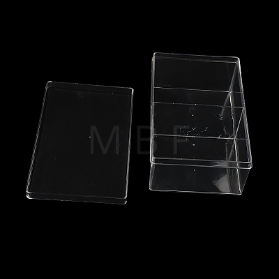 2 Grids Plastic Bead Containers with Cover CON-K002-03D-1