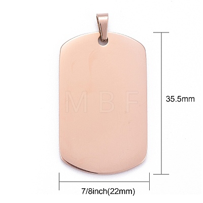 Ion Plating(IP) 304 Stainless Steel Pendants LS-STAS-I311-03A-RG-1