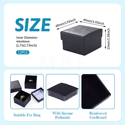 Shell Textured Paper Jewelry Ring Storage Gift Boxes CON-TAC0014-15E-1