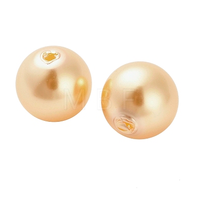 Baking Painted Pearlized Glass Pearl Round Beads HY-Q001-02A-01-1