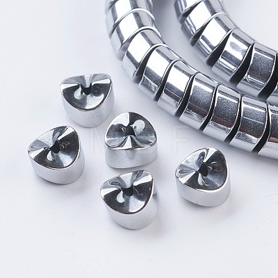 Vacuum Plating Electroplate Non-magnetic Synthetic Hematite Beads Strands G-F534-B02-1