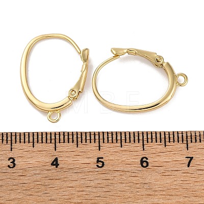 Ion Plating(IP) Brass Leverback Earring Findings KK-U042-21G-1