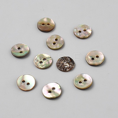 2-Hole Shell Buttons BUTT-WH0030-71C-1