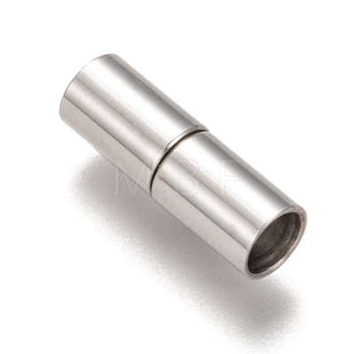 Column 304 Stainless Steel Magnetic Clasps with Glue-in Ends X-STAS-I026-03-1