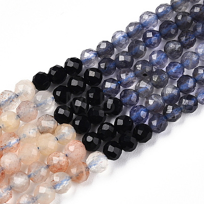 Natural Mixed Gemstone Beads Strands G-D080-A01-02-38-1