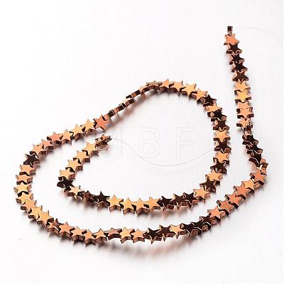 Electroplate Non-magnetic Synthetic Hematite Bead Strands G-F300-24B-08-1