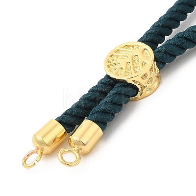 Twisted Nylon Cord Silder Bracelets DIY-B066-03G-17-1