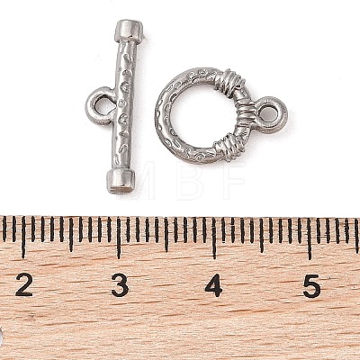 Non-Tarnish 304 Stainless Steel Toggle Clasps STAS-Q324-19P-1