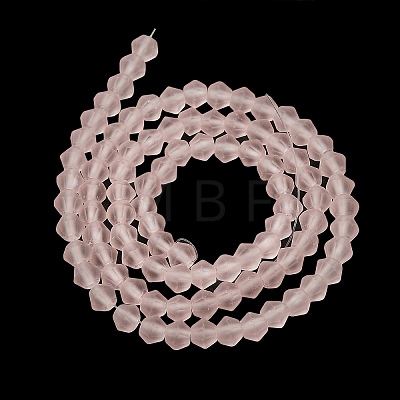 Imitate Austrian Crystal Frosted Glass Beads Strands GLAA-F029-TM4mm-B26-1