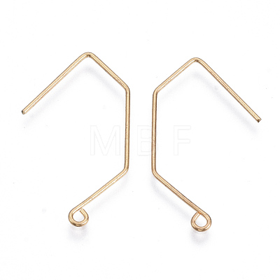 Brass Earring Hooks KK-N231-45-NF-1