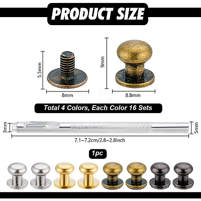 64 Sets 4 Colors Brass Cabinet Drawer Pull Handles KK-PH0011-89B-1
