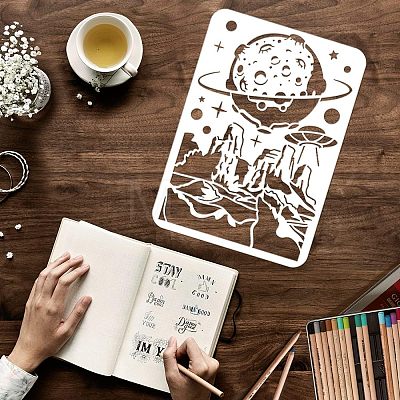 Plastic Reusable Drawing Painting Stencils Templates DIY-WH0202-261-1
