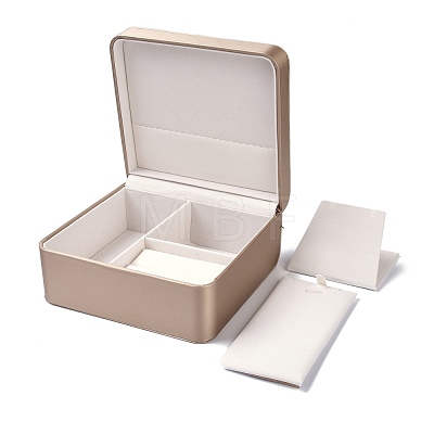 PU Leather Jewelry Set Boxes CON-Z005-02B-1