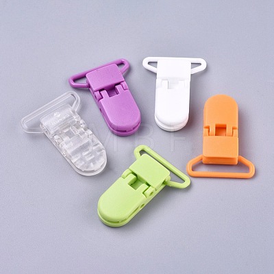 Eco-Friendly PC Plastic Baby Pacifier Clips AJEW-K010-01-1