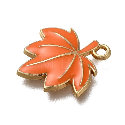 Thanksgiving Day Theme Rack Plating Alloy Enamel Pendants ENAM-S021-05G-F-1