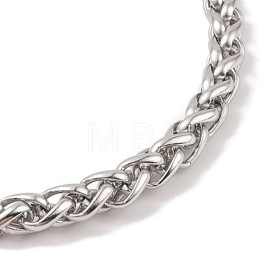 304 Stainless Steel Snak Wheat Chain Viking Cross Pendant Necklaces for Men NJEW-K278-08AS-1