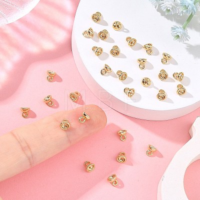 SHEGRACE Brass Bead Cap Pendant Bails XGRQ6M831-912G-1