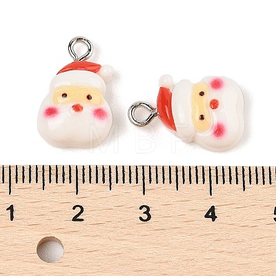 Christmas Theme Opaque Resin Pendants RESI-S08-02I-1