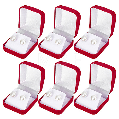 Portable Travel Velvet Jewelry Organizer Cases for Earrings and Necklace CON-WH0089-246B-1