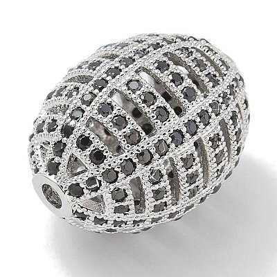 Rack Plating Brass Micro Pave Cubic Zirconia Beads KK-L224-024P-1