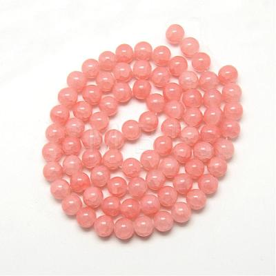 Baking Painted Crackle Glass Bead Strands DGLA-Q023-8mm-YS9-1