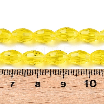 Transparent Glass Beads Strands EGLA-A037-T6x8mm-D07-1