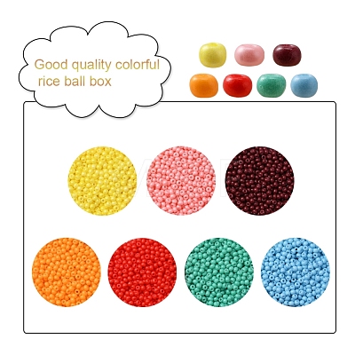 5950Pcs 7 Colors 12/0 Opaque Color Glass Seed Beads SEED-YW0001-77-1