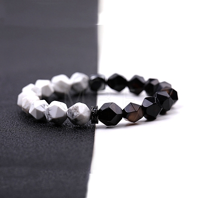Black Onyx Stretch Bracelets PW-WG53FF8-09-1