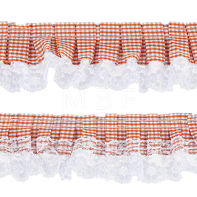 5Yards Polyester Tartan Printed Ribbon OCOR-GF0006-10D-1