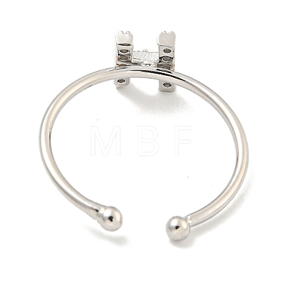 Rack Plating Brass Open Cuff Rings for Women RJEW-F162-02P-H-1