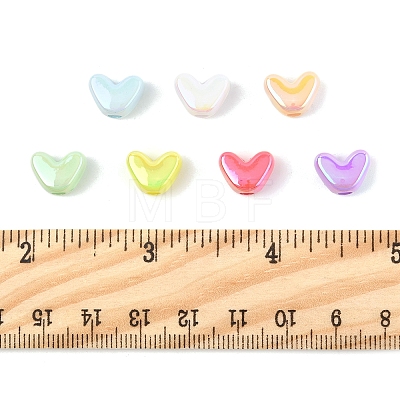 98Pcs 7 Colors UV Plating Opaque Acrylic Beads MACR-FS0002-16-1
