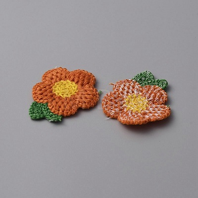 Crochet Flower Appliques DIY-WH0502-05D-1
