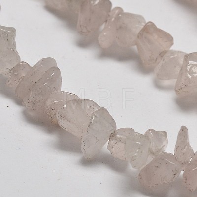 Chip Natural Rose Quartz Beads Strands X-G-N0134-12-1
