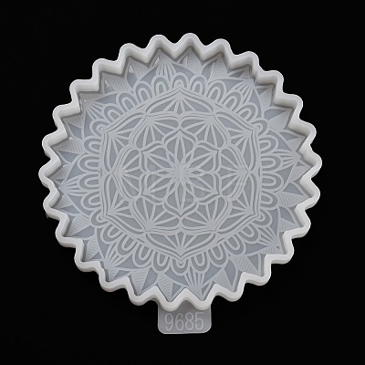 Mandala Flower Coaster DIY Silicone Mold DIY-K072-05A-1