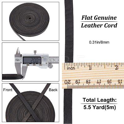 Gorgecraft Flat Leather Jewelry Cord WL-GF0001-07A-03-1