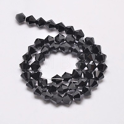 Imitate Austrian Crystal Bicone Glass Beads Strands GLAA-F029-6x6mm-02-1