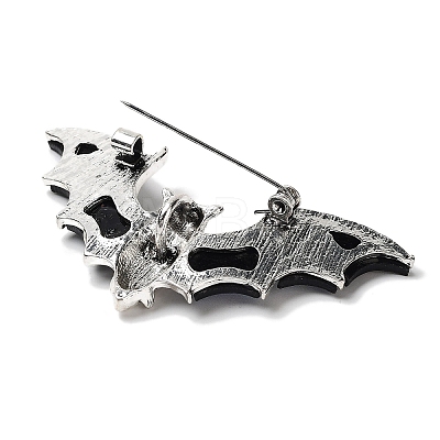 Tibetan Style Alloy Bat Brooches JEWB-A021-01B-AS-1