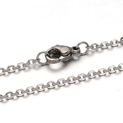 304 Stainless Steel Cable Chain Necklace for Men Women STAS-L164A-01P-A-1