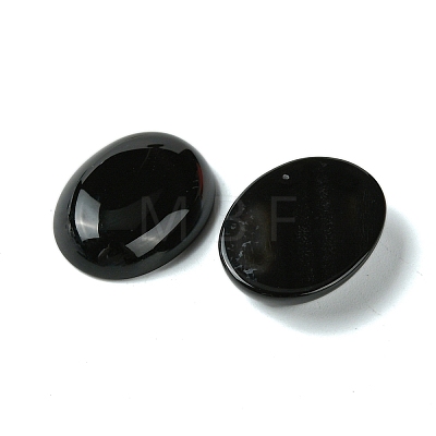 Natural Black Agate Cabochons G-L601-03F-02-1