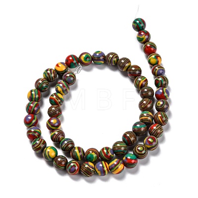 Synthetic Malachite Beads Strands G-I199-32-10mm-G-1