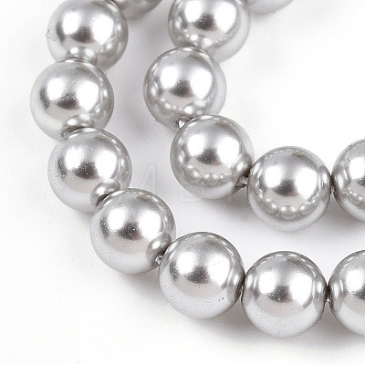 Baking Painted Pearlized Glass Pearl Bead Strands HY-N002-5mm-A03-1