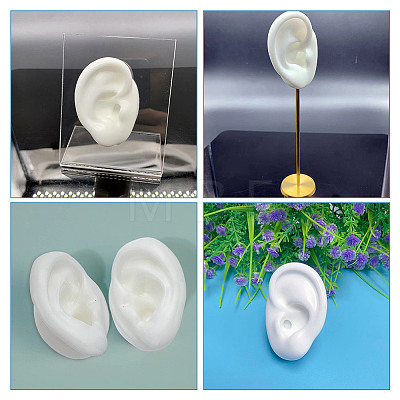 ARRICRAFT 2Pcs 2 Style Soft Silicone Ear Displays Mould ODIS-AR0001-04A-1