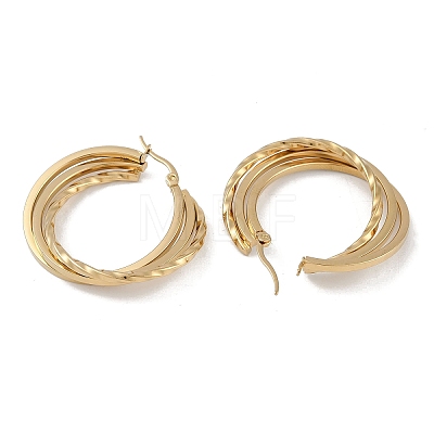 PVD Vacuum Plating 201 Stainless Steel Hoop Earrings EJEW-I309-51B-G-1